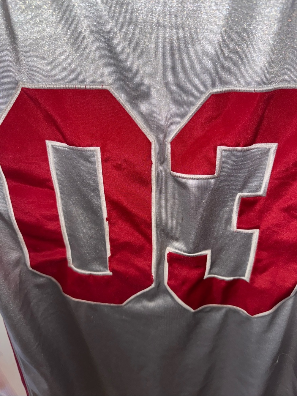 BIG N’D Official Men’s XL Football Jersey #03 Silver Red Y2K Sports Jersey - Picture 7 of 13